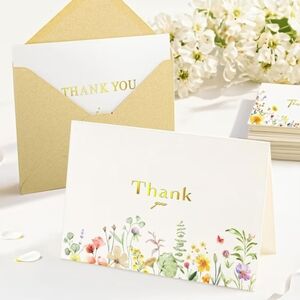 Floral Thank You Cards with Envelopes